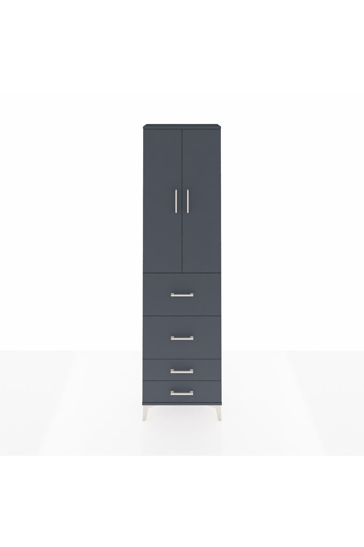Arges Dolap 3 Raflı 4 Çekmeceli 2 Kapaklı 60x30x221 - S29M128V5A