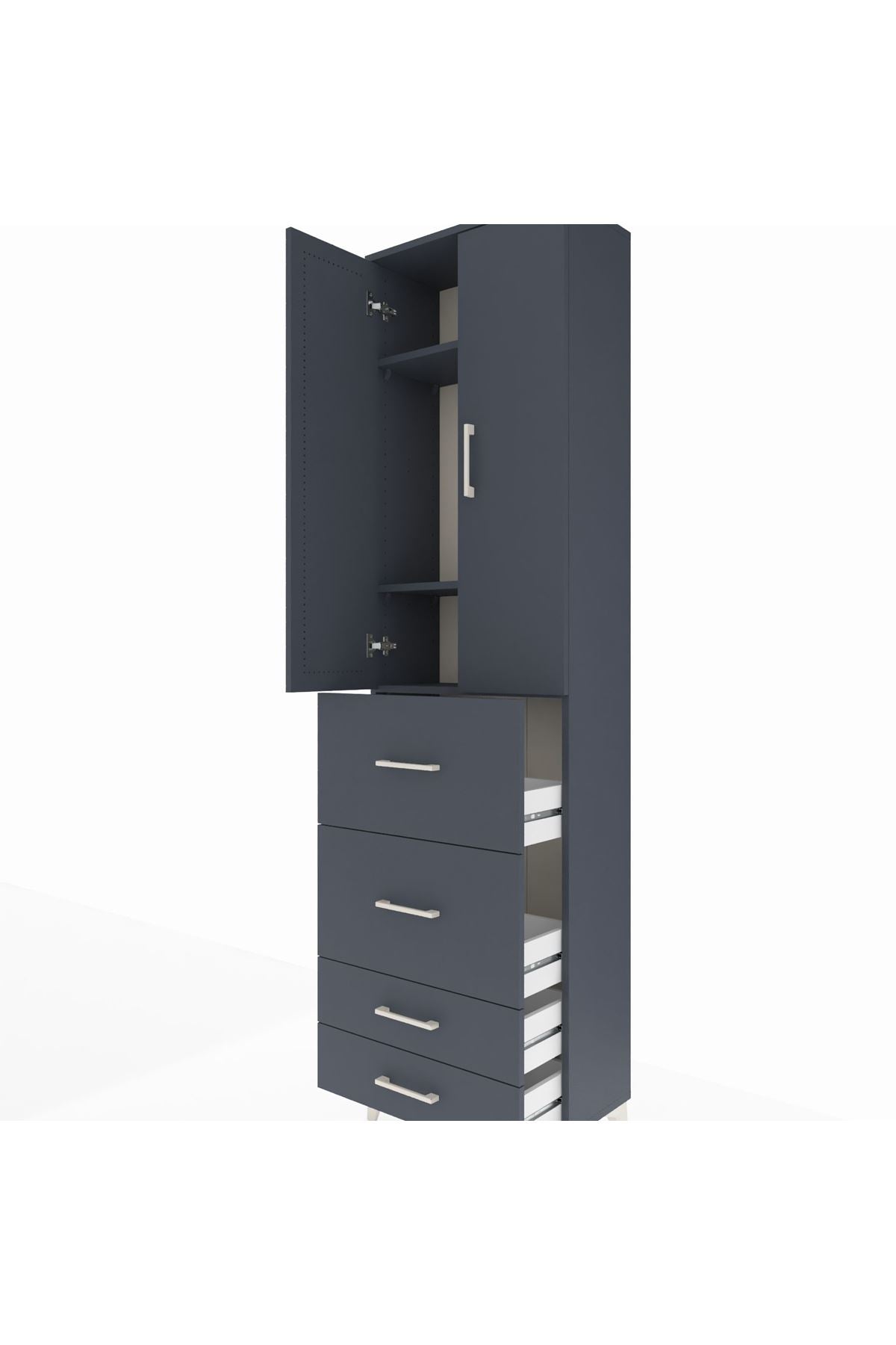 Arges Dolap 3 Raflı 4 Çekmeceli 2 Kapaklı 60x30x221 - S29M128V5A