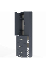 Arges Dolap 3 Raflı 4 Çekmeceli 2 Kapaklı 60x30x221 - S29M128V5A