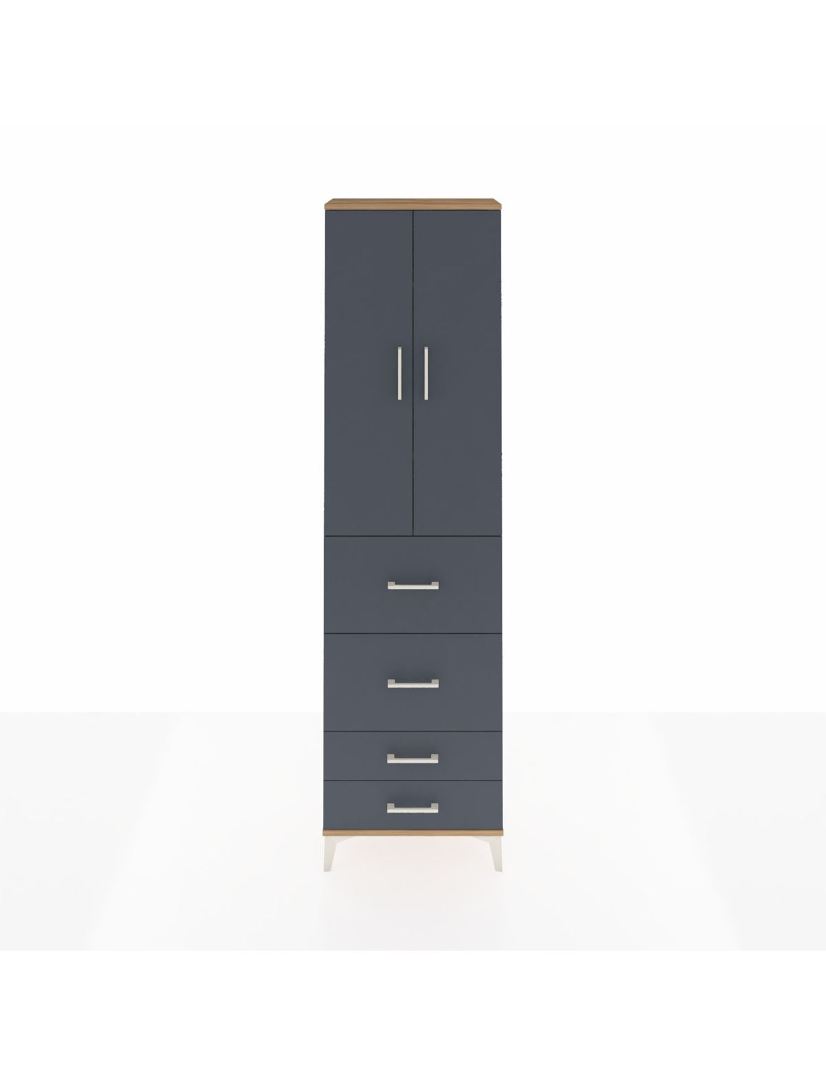 Arges Dolap 3 Raflı 4 Çekmeceli 2 Kapaklı 60x30x221 - S29M128V8A