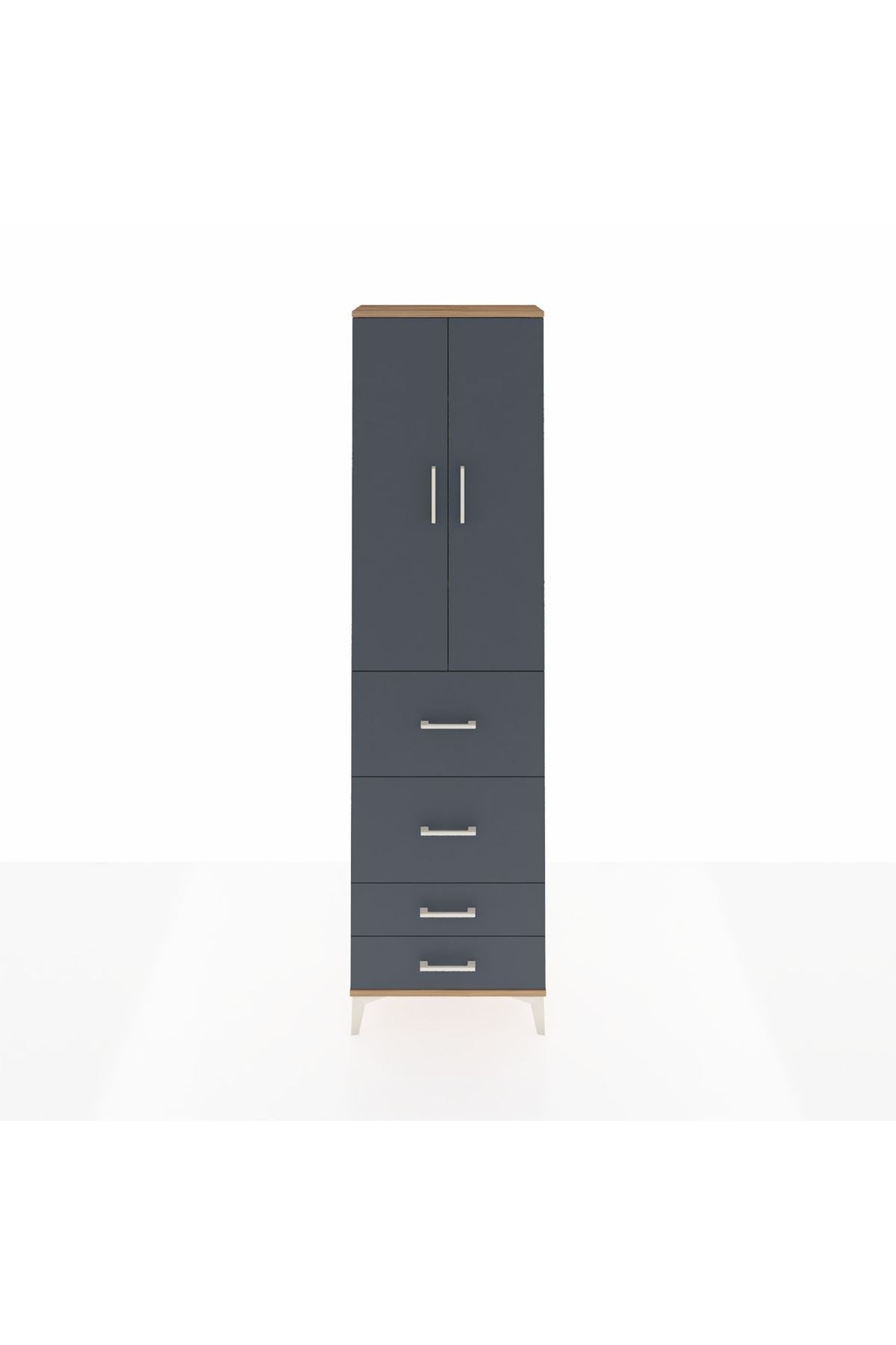Arges Dolap 3 Raflı 4 Çekmeceli 2 Kapaklı 60x30x221 - S29M128V8A