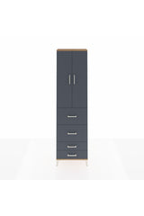 Arges Dolap 3 Raflı 4 Çekmeceli 2 Kapaklı 60x30x221