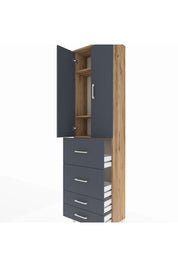Arges Dolap 3 Raflı 4 Çekmeceli 2 Kapaklı 60x30x221 - S29M128V8A