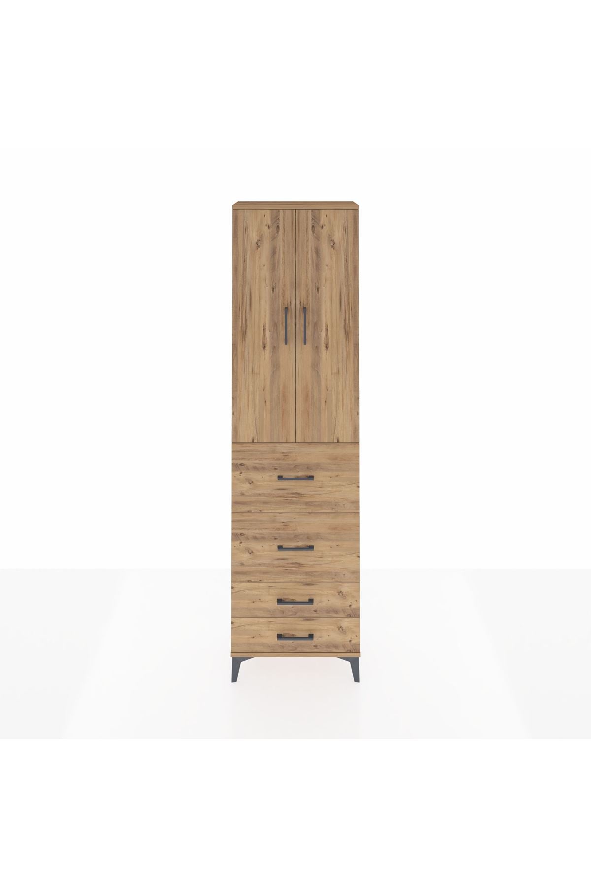 Arges Dolap 3 Raflı 4 Çekmeceli 2 Kapaklı 60x30x221 - S29M128V9A