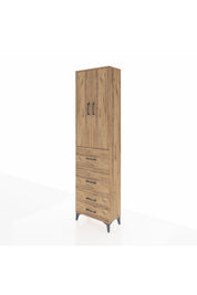 Arges Dolap 3 Raflı 4 Çekmeceli 2 Kapaklı 60x30x221 - S29M128V9A