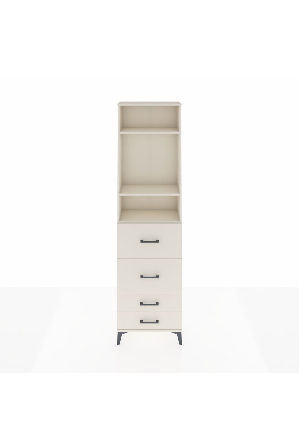 Arges Dolap 3 Raflı 4 Çekmeceli 60x30x221 - S29M129V1A