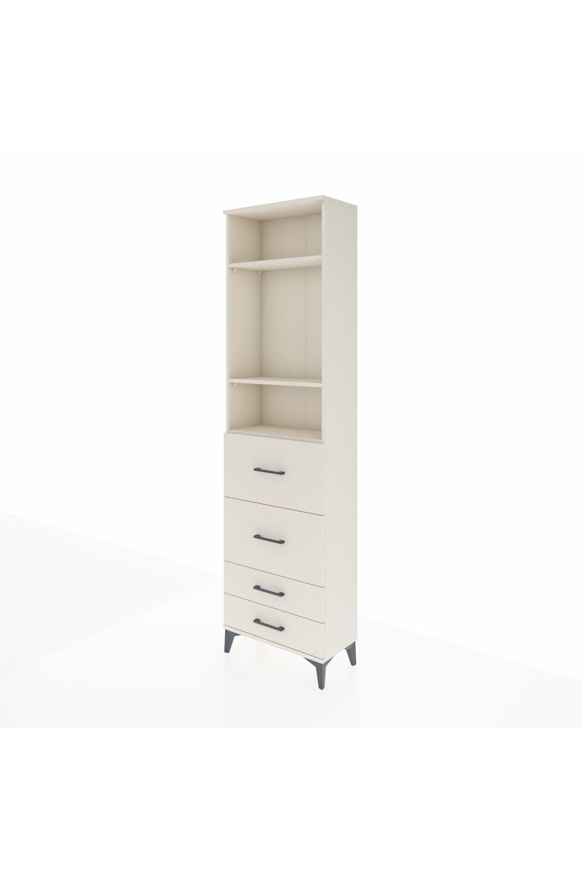 Arges Dolap 3 Raflı 4 Çekmeceli 60x30x221 - S29M129V1A