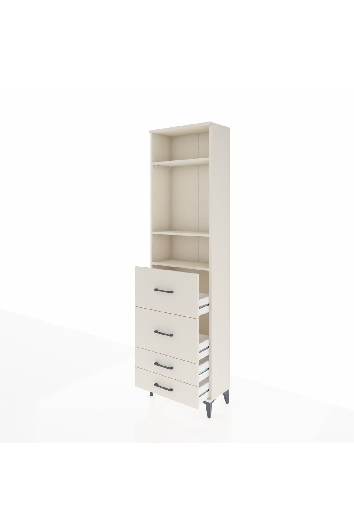 Arges Dolap 3 Raflı 4 Çekmeceli 60x30x221 - S29M129V1A
