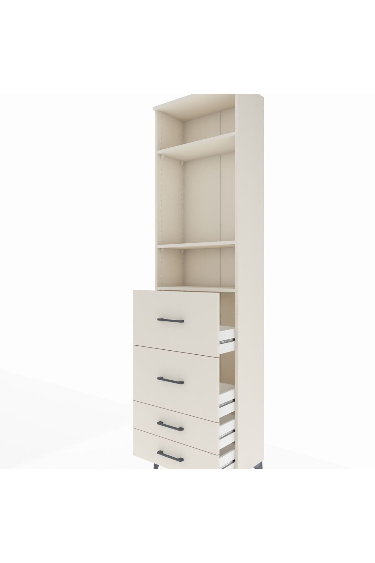 Arges Dolap 3 Raflı 4 Çekmeceli 60x30x221 - S29M129V1A