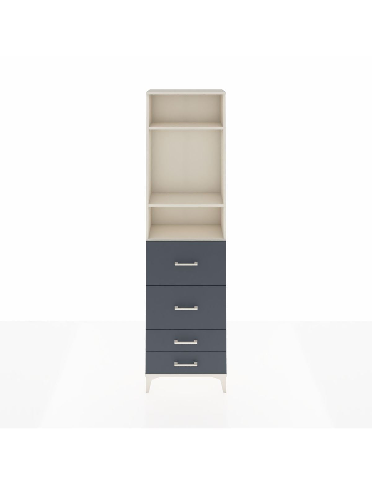 Arges Dolap 3 Raflı 4 Çekmeceli 60x30x221 - S29M129V2A