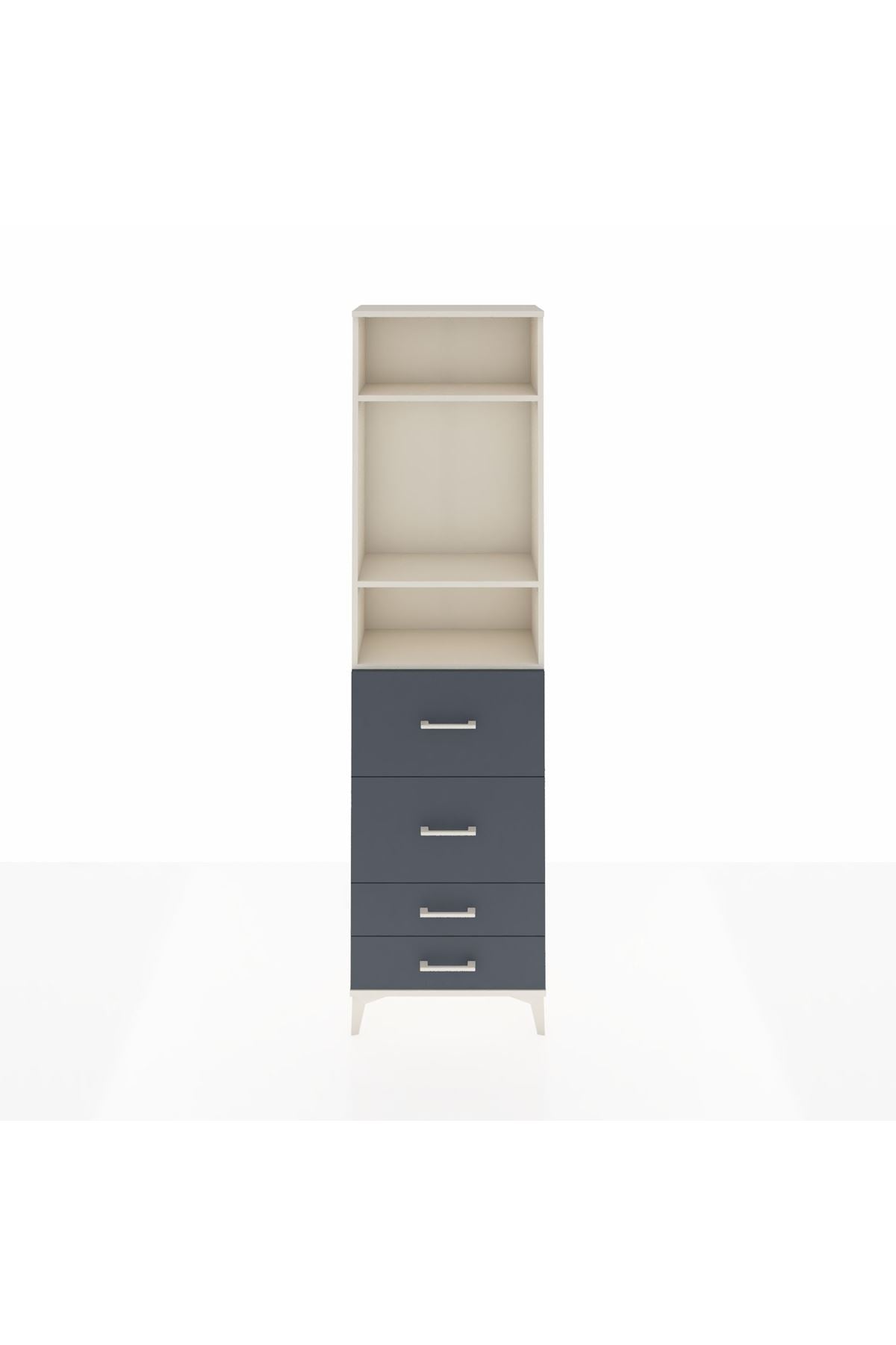 Arges Dolap 3 Raflı 4 Çekmeceli 60x30x221 - S29M129V2A