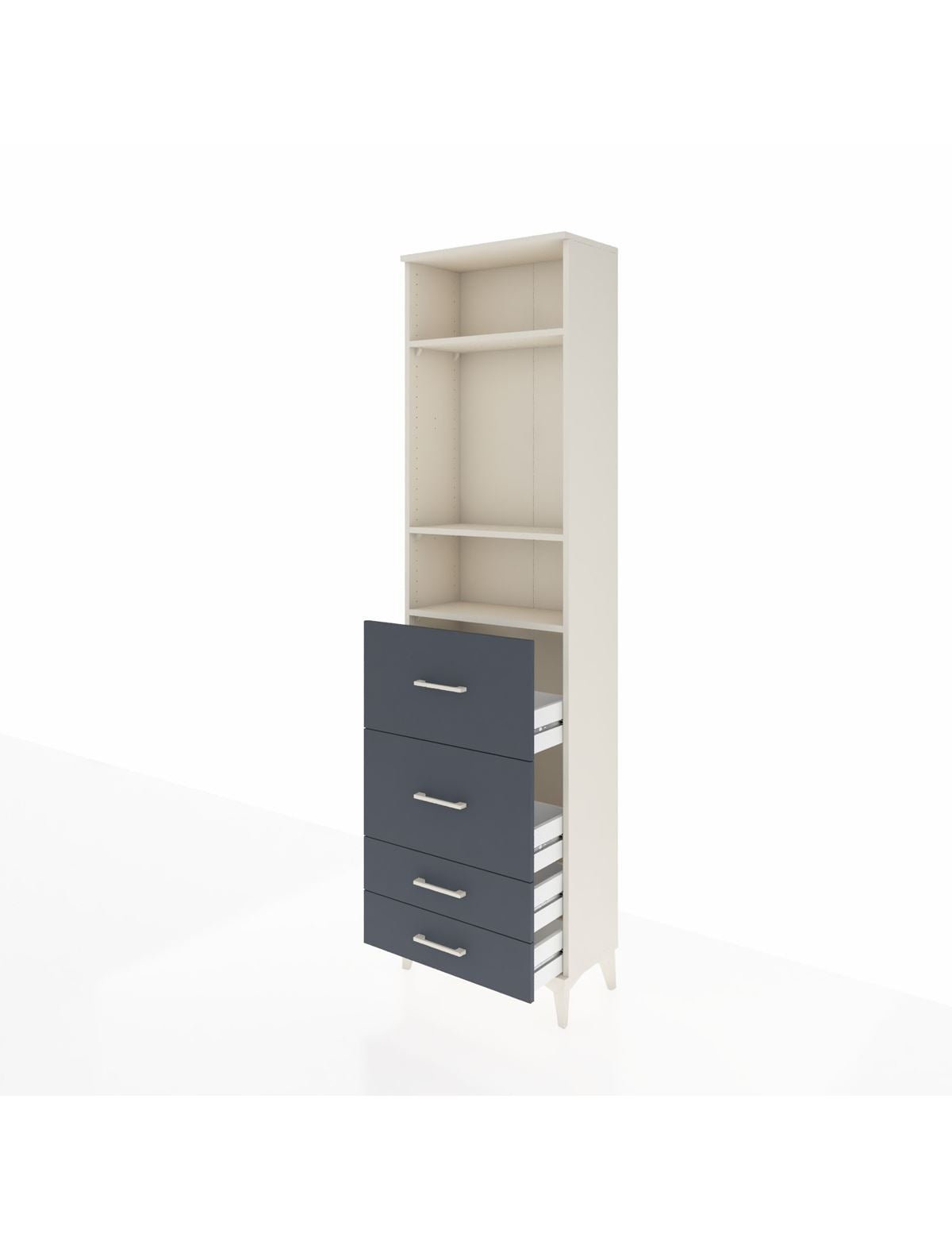 Arges Dolap 3 Raflı 4 Çekmeceli 60x30x221 - S29M129V2A