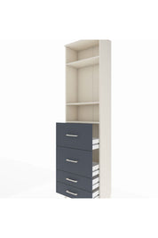 Arges Dolap 3 Raflı 4 Çekmeceli 60x30x221 - S29M129V2A