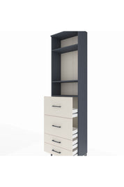 Arges Dolap 3 Raflı 4 Çekmeceli 60x30x221 - S29M129V4A
