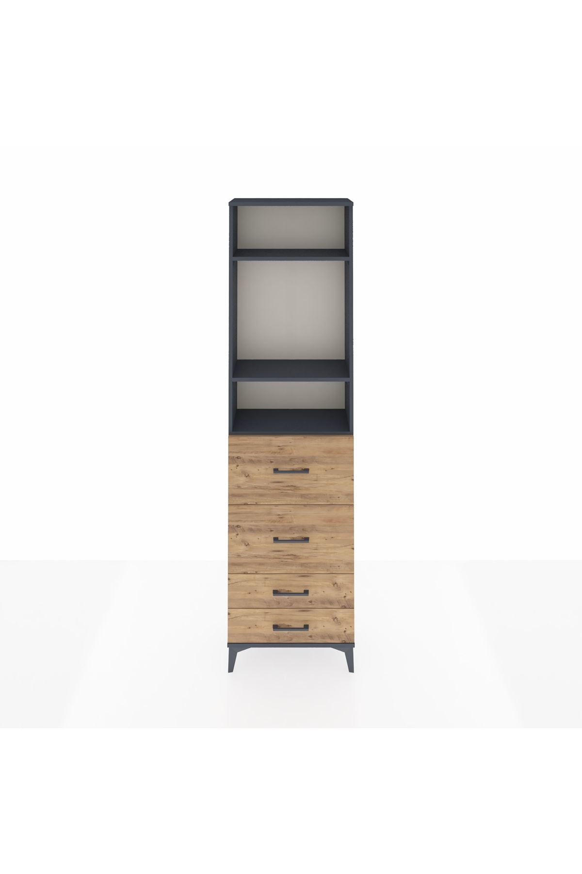 Arges Dolap 3 Raflı 4 Çekmeceli 60x30x221 - S29M129V6A