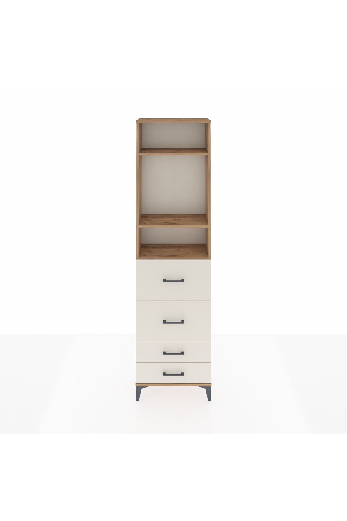 Arges Dolap 3 Raflı 4 Çekmeceli 60x30x221 - S29M129V7A