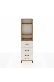 Arges Dolap 3 Raflı 4 Çekmeceli 60x30x221 - S29M129V7A