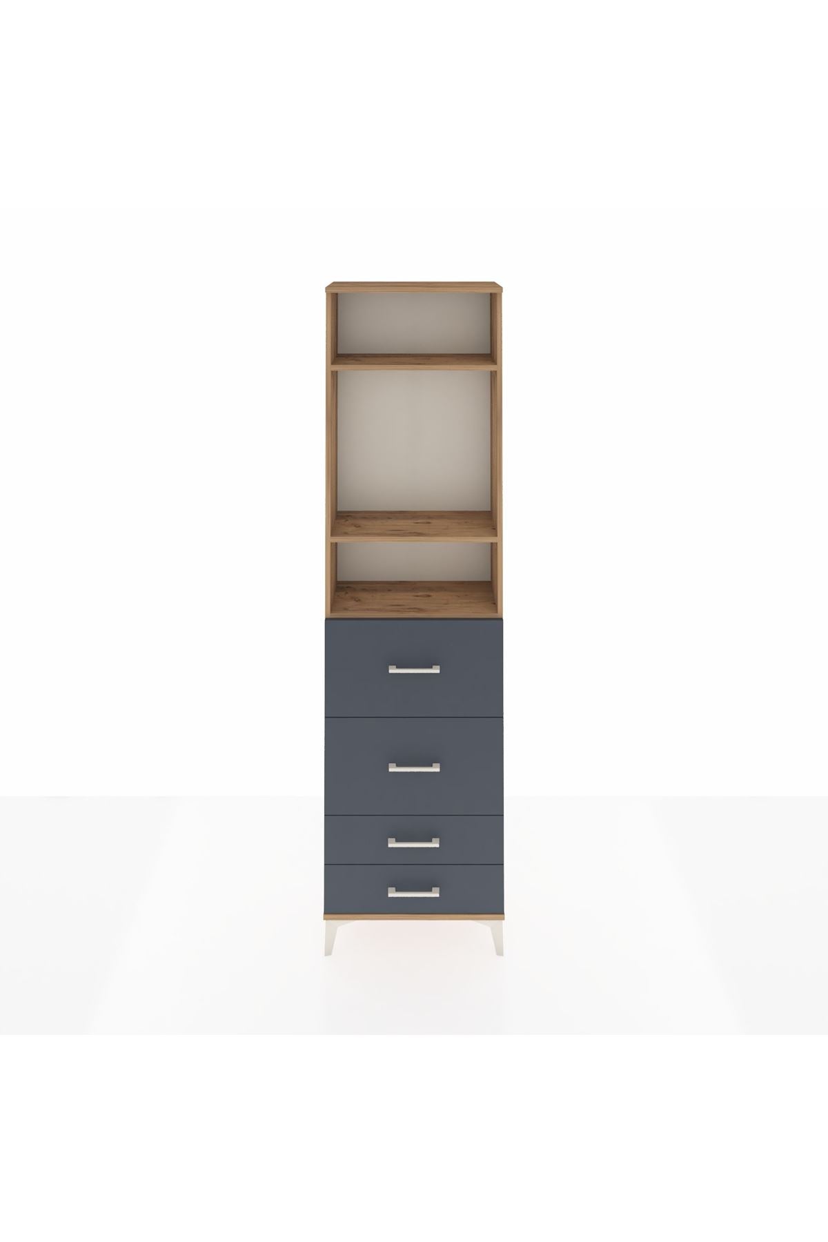 Arges Dolap 3 Raflı 4 Çekmeceli 60x30x221 - S29M129V8A