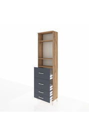 Arges Dolap 3 Raflı 4 Çekmeceli 60x30x221 - S29M129V8A