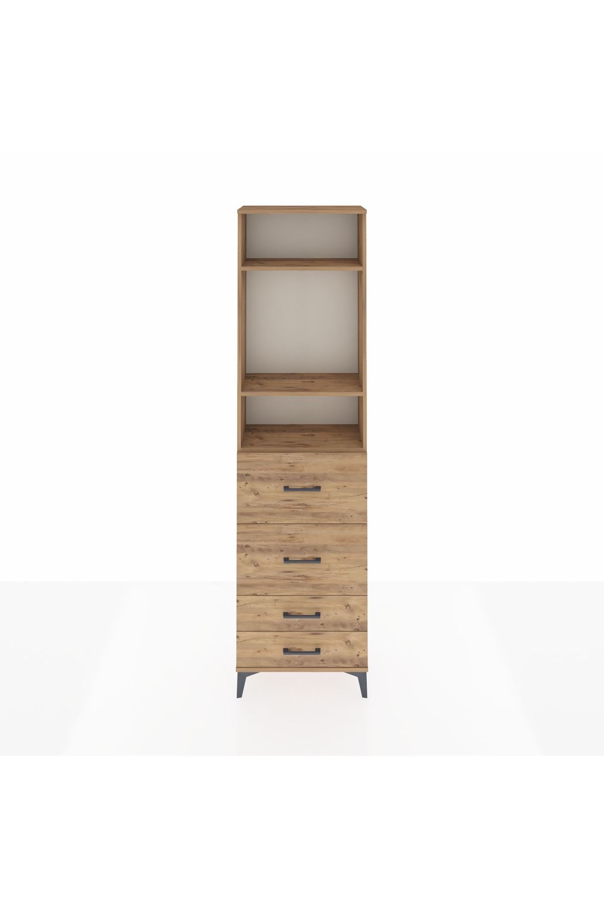 Arges Dolap 3 Raflı 4 Çekmeceli 60x30x221 - S29M129V9A
