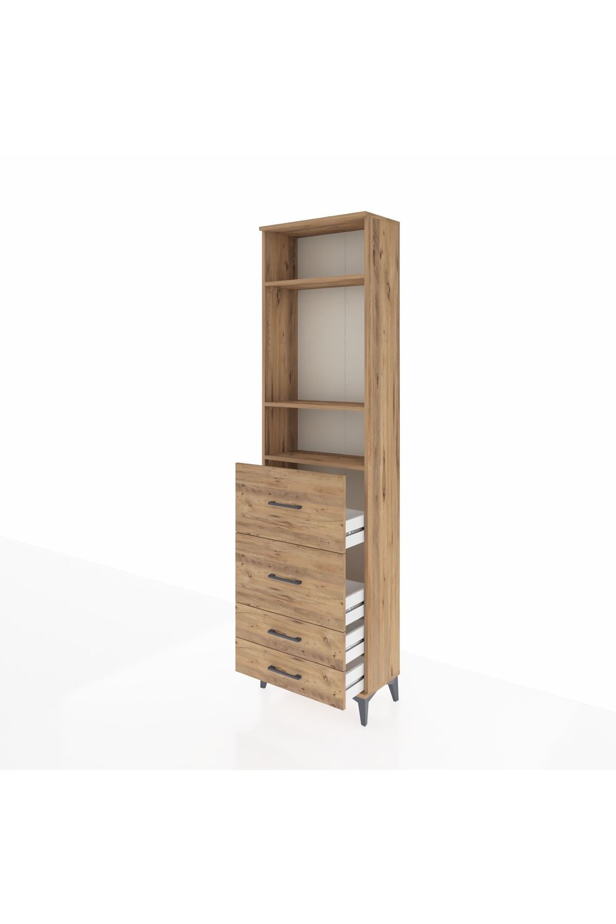 Arges Dolap 3 Raflı 4 Çekmeceli 60x30x221 - S29M129V9A