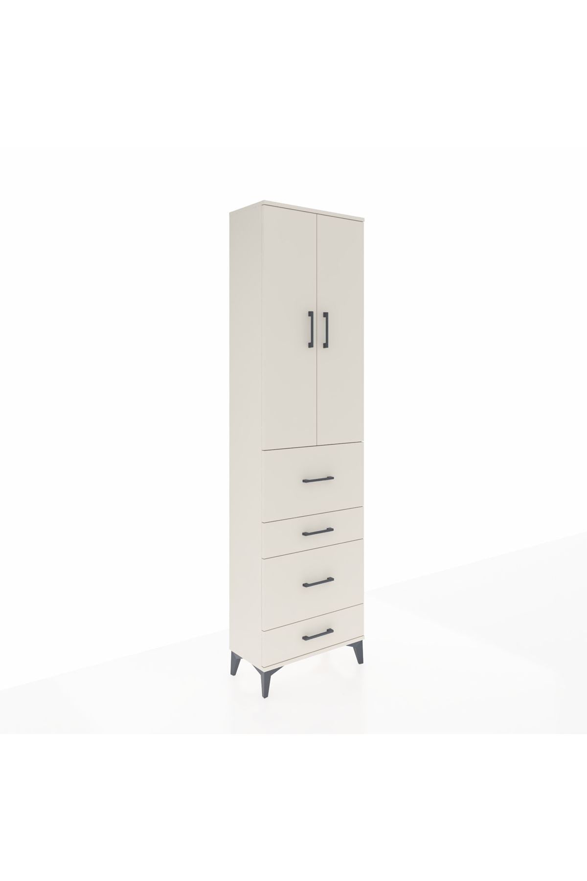 Arges Dolap 2 Raflı 4 Çekmeceli Tek Askılı 60x30x221 - S29M133V1A