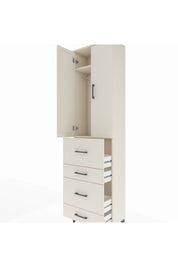Arges Dolap 2 Raflı 4 Çekmeceli Tek Askılı 60x30x221 - S29M133V1A
