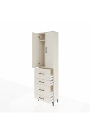 Arges Dolap 2 Raflı 4 Çekmeceli Tek Askılı 60x30x221 - S29M133V1A