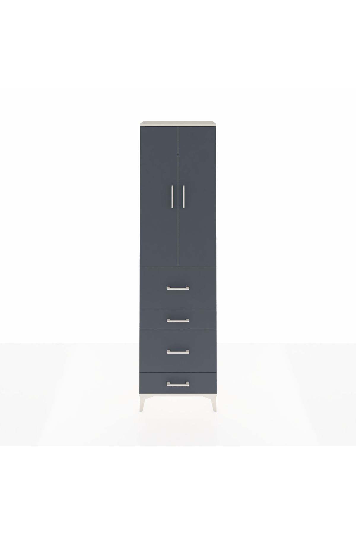 Arges Dolap 2 Raflı 4 Çekmeceli Tek Askılı 60x30x221 - S29M133V2A