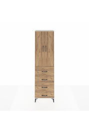 Arges Dolap 2 Raflı 4 Çekmeceli Tek Askılı 60x30x221 - S29M133V3A
