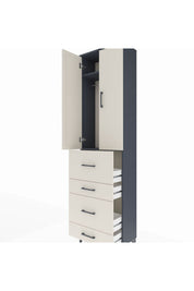 Arges Dolap 2 Raflı 4 Çekmeceli Tek Askılı 60x30x221 - S29M133V4A