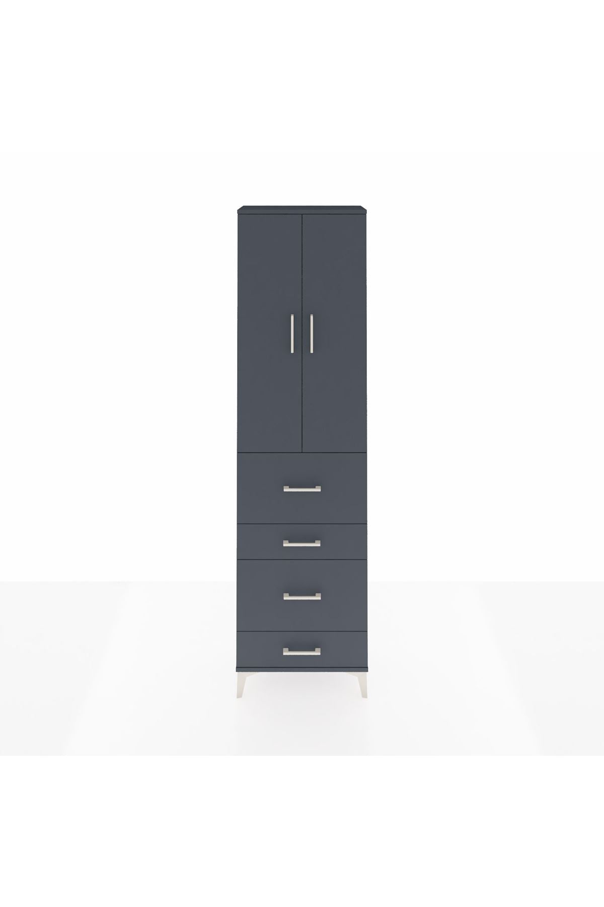 Arges Dolap 2 Raflı 4 Çekmeceli Tek Askılı 60x30x221 - S29M133V5A