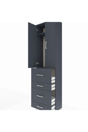 Arges Dolap 2 Raflı 4 Çekmeceli Tek Askılı 60x30x221 - S29M133V5A