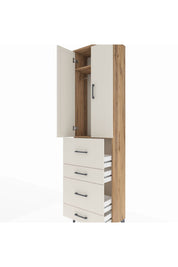 Arges Dolap 2 Raflı 4 Çekmeceli Tek Askılı 60x30x221 - S29M133V7A