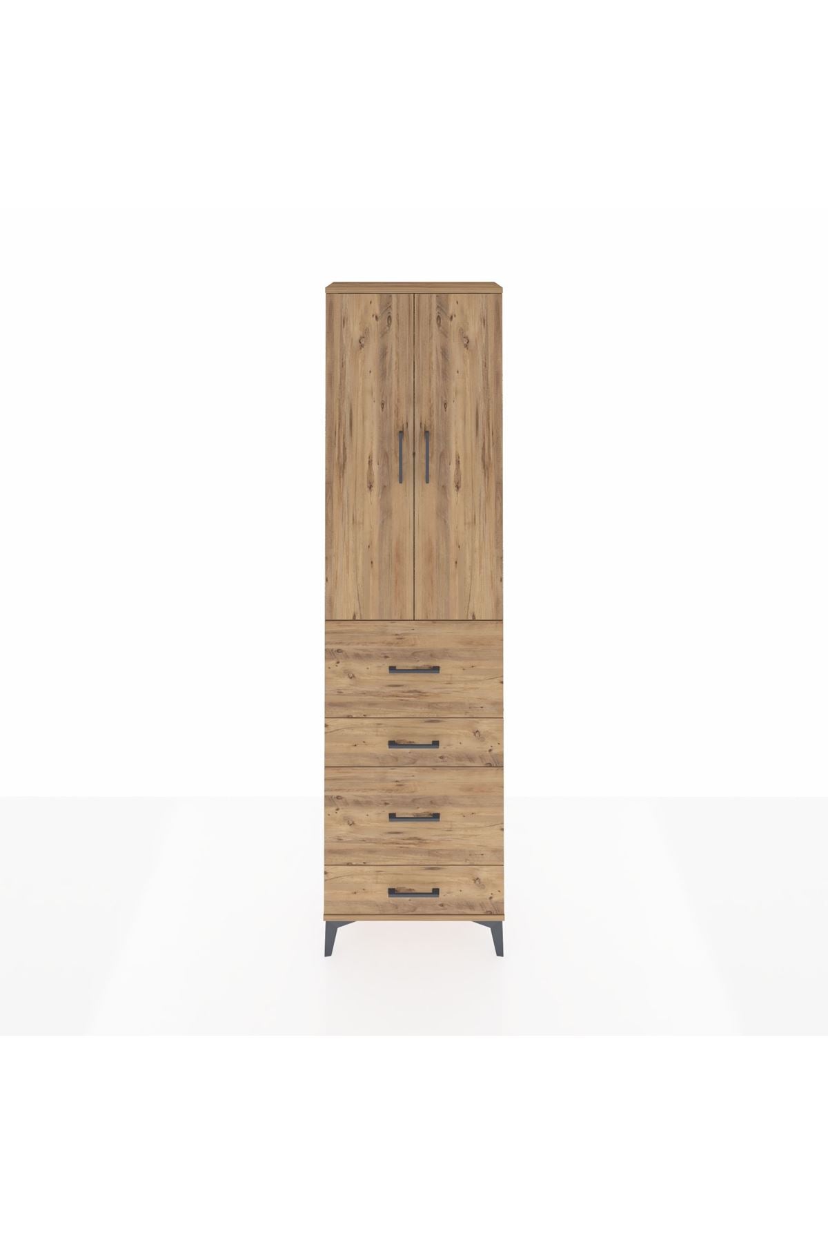 Arges Dolap 2 Raflı 4 Çekmeceli Tek Askılı 60x30x221 - S29M133V9A