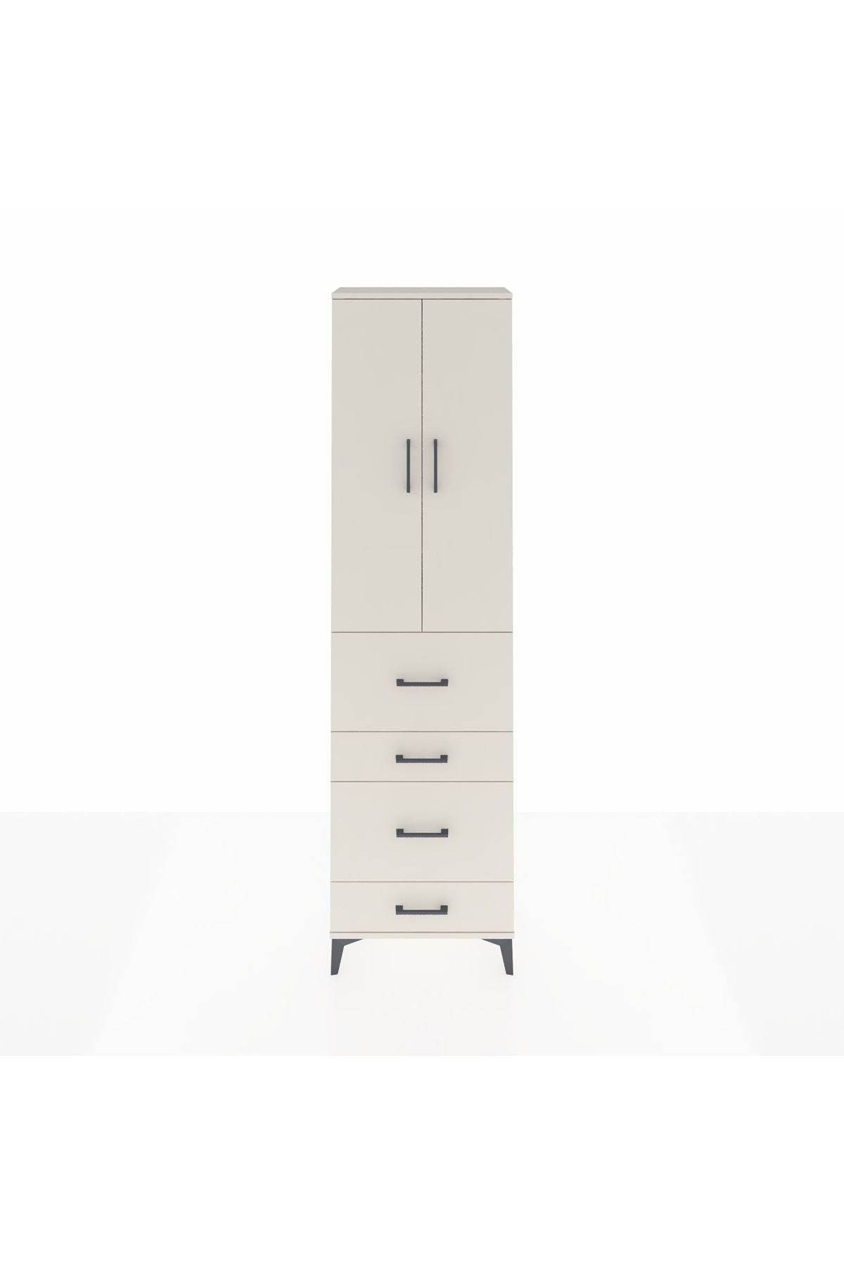 Arges Dolap 3 Raflı 4 Çekmeceli 2 Kapaklı 60x30x221 - S29M134V1A