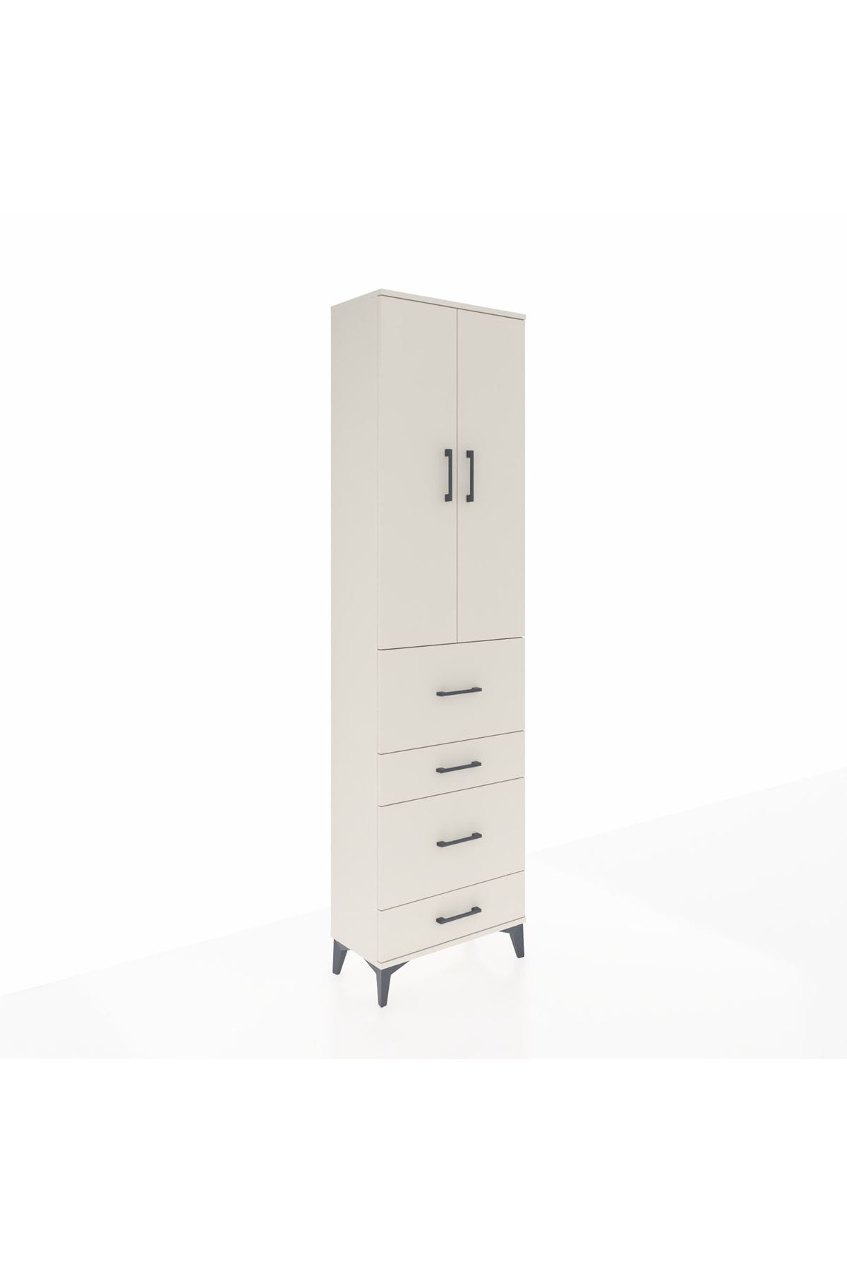 Arges Dolap 3 Raflı 4 Çekmeceli 2 Kapaklı 60x30x221 - S29M134V1A