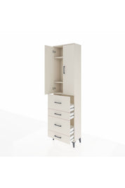 Arges Dolap 3 Raflı 4 Çekmeceli 2 Kapaklı 60x30x221 - S29M134V1A