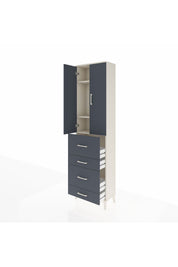 Arges Dolap 3 Raflı 4 Çekmeceli 2 Kapaklı 60x30x221 - S29M134V2A