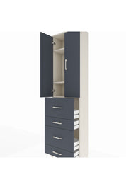 Arges Dolap 3 Raflı 4 Çekmeceli 2 Kapaklı 60x30x221 - S29M134V2A