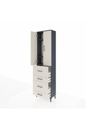 Arges Dolap 3 Raflı 4 Çekmeceli 2 Kapaklı 60x30x221 - S29M134V4A