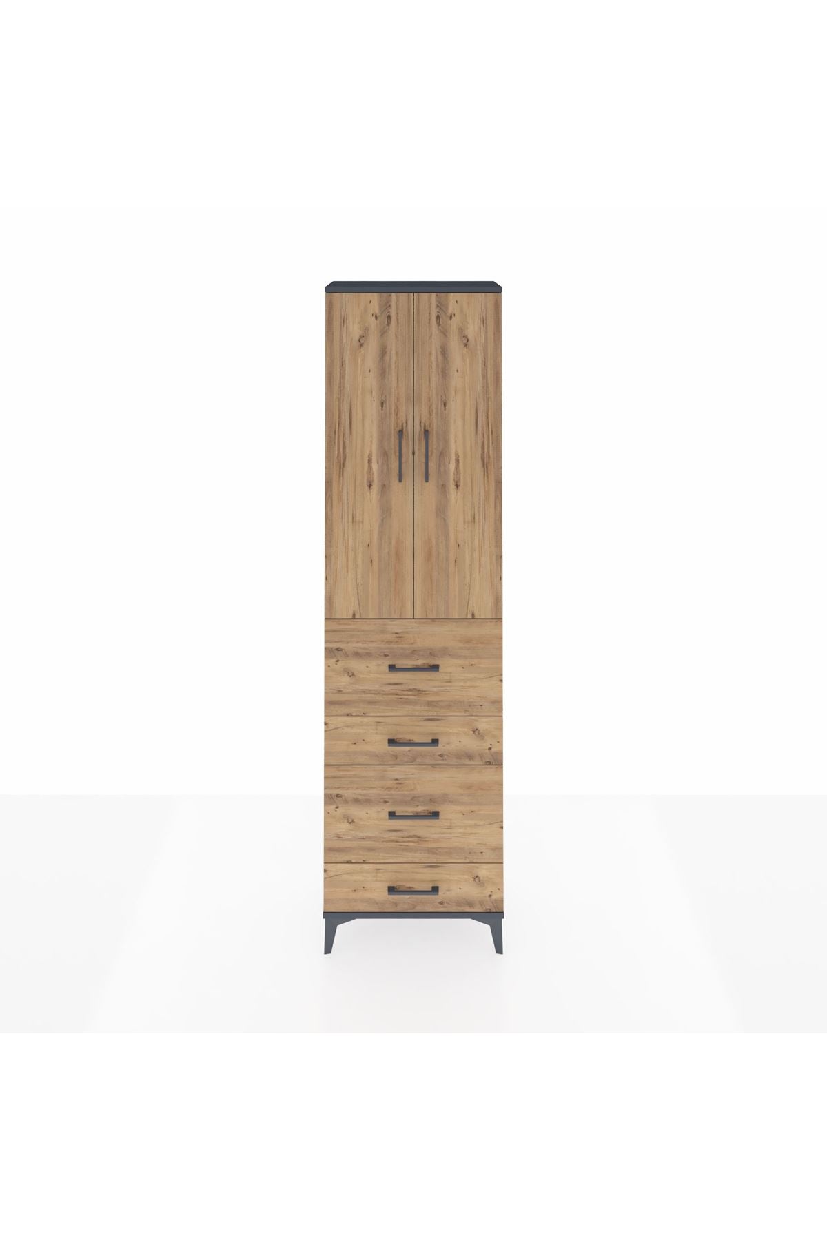 Arges Dolap 3 Raflı 4 Çekmeceli 2 Kapaklı 60x30x221 - S29M134V6A