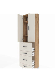Arges Dolap 3 Raflı 4 Çekmeceli 2 Kapaklı 60x30x221 - S29M134V7A