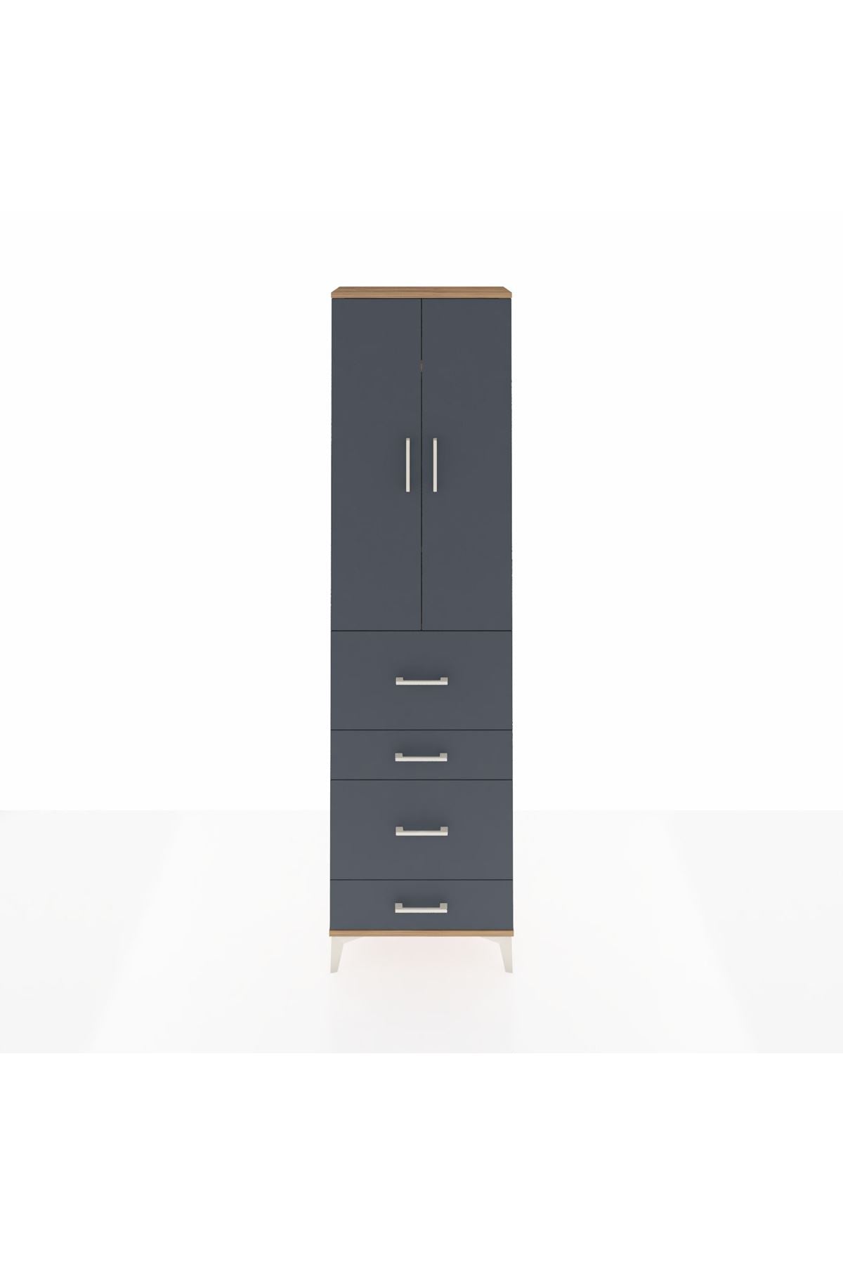 Arges Dolap 3 Raflı 4 Çekmeceli 2 Kapaklı 60x30x221 - S29M134V8A