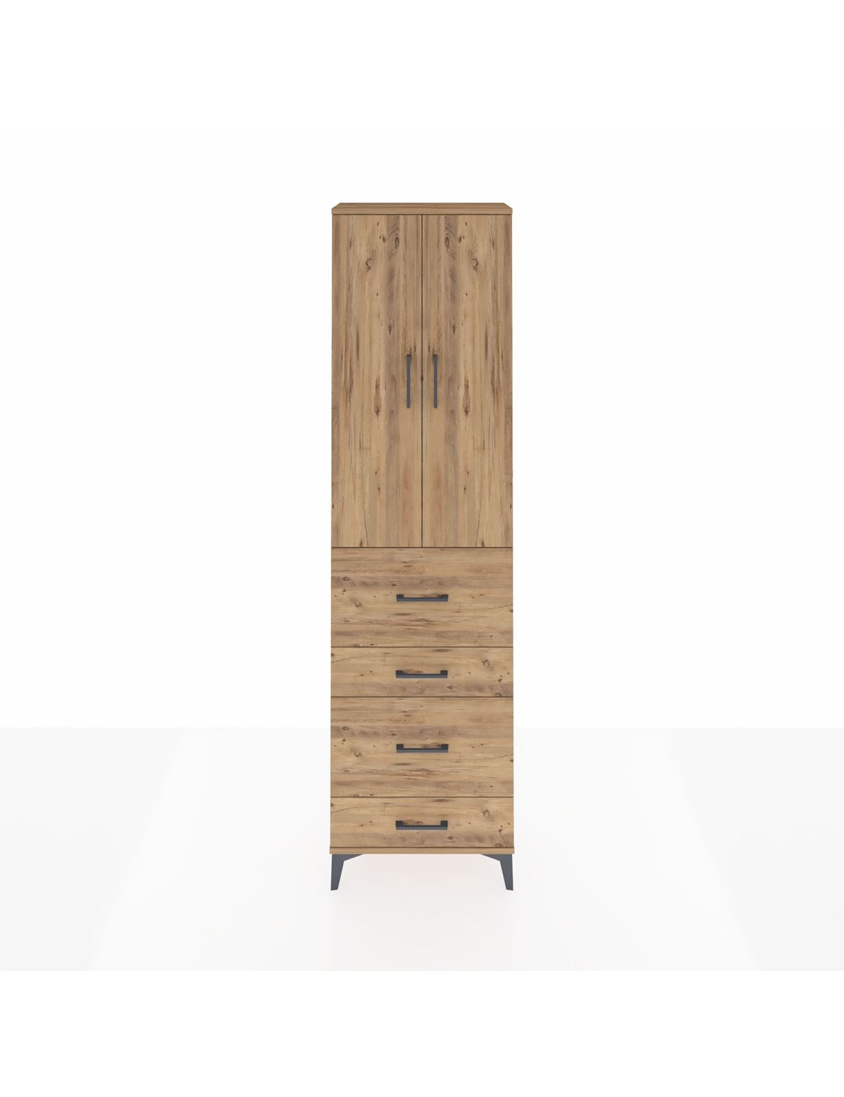 Arges Dolap 3 Raflı 4 Çekmeceli 2 Kapaklı 60x30x221 - S29M134V9A