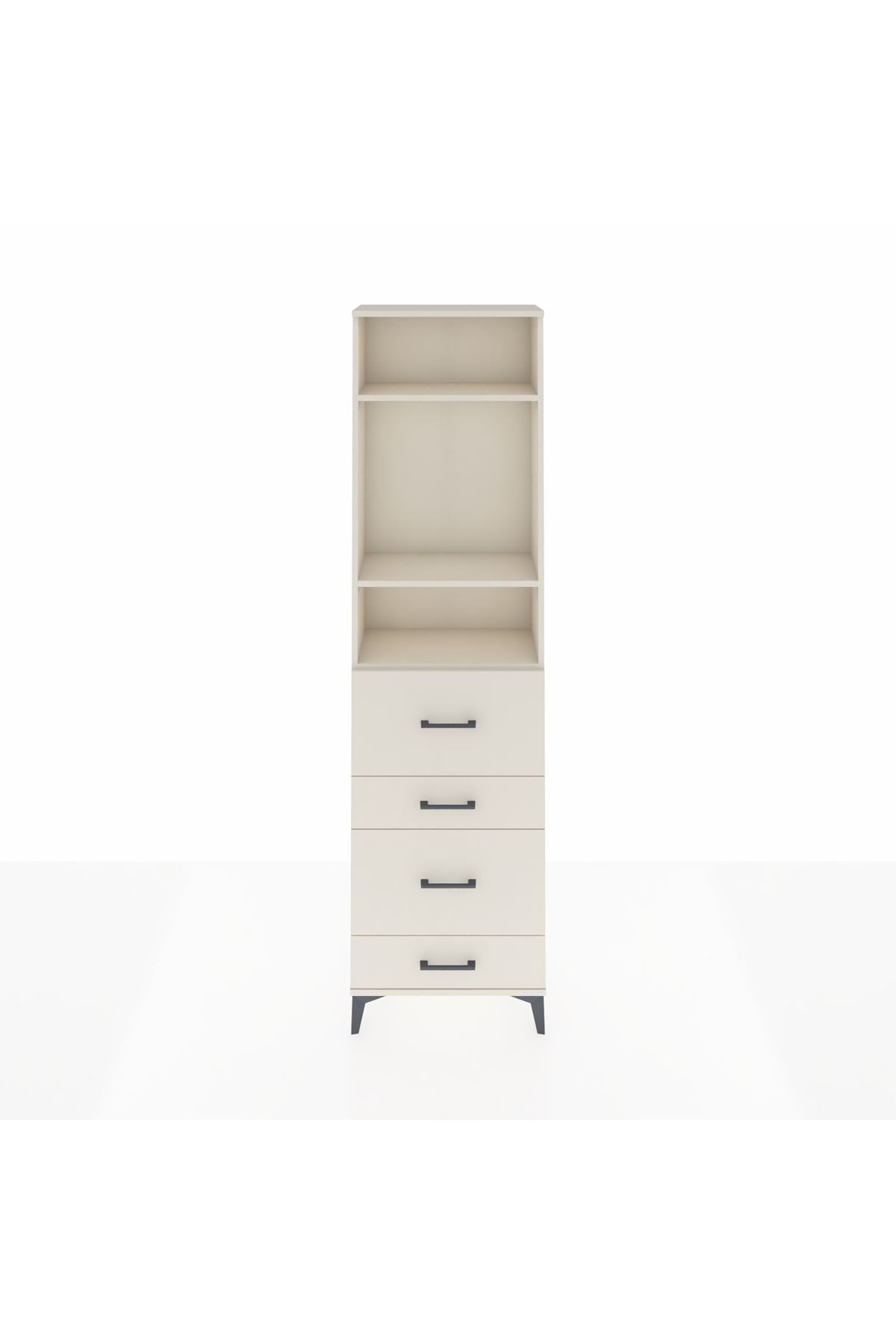 Arges Dolap 3 Raflı 4 Çekmeceli 60x30x221 - S29M135V1A