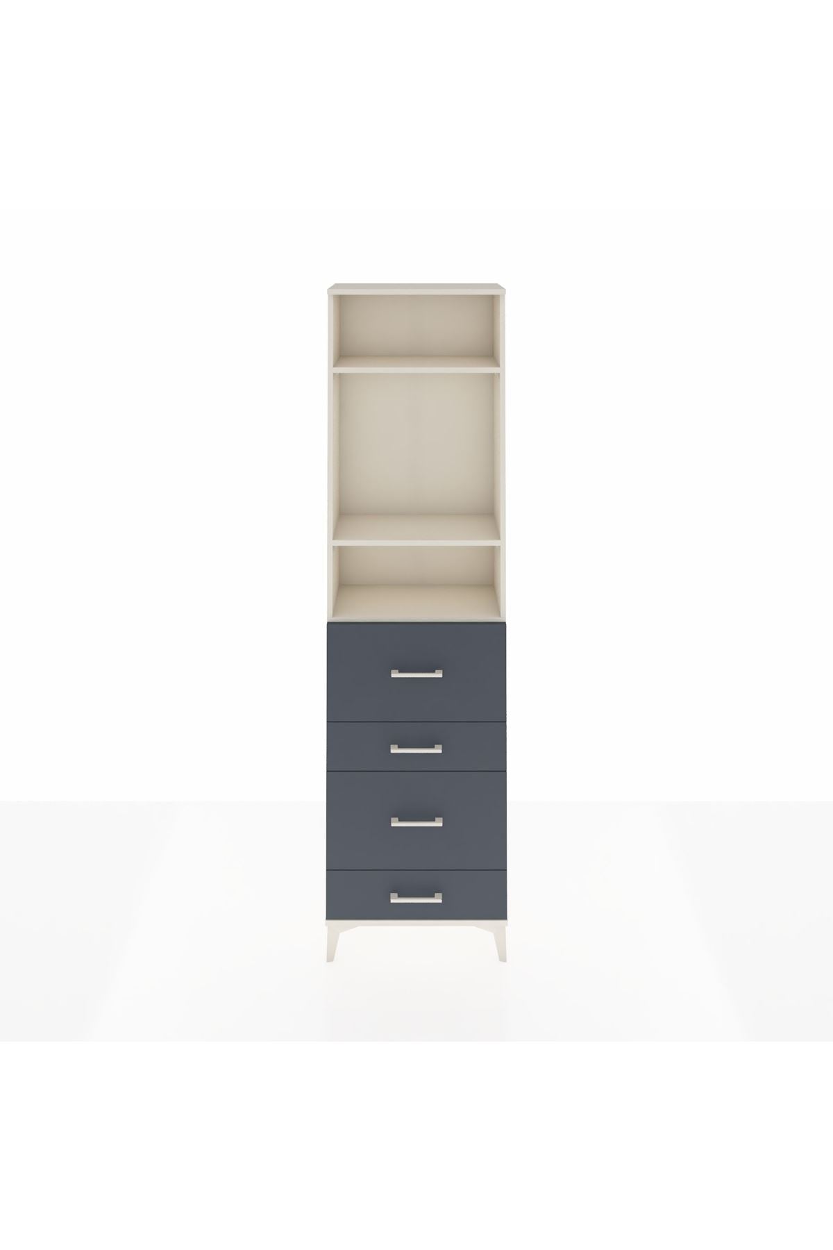 Arges Dolap 3 Raflı 4 Çekmeceli 60x30x221 - S29M135V2A
