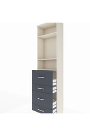 Arges Dolap 3 Raflı 4 Çekmeceli 60x30x221 - S29M135V2A