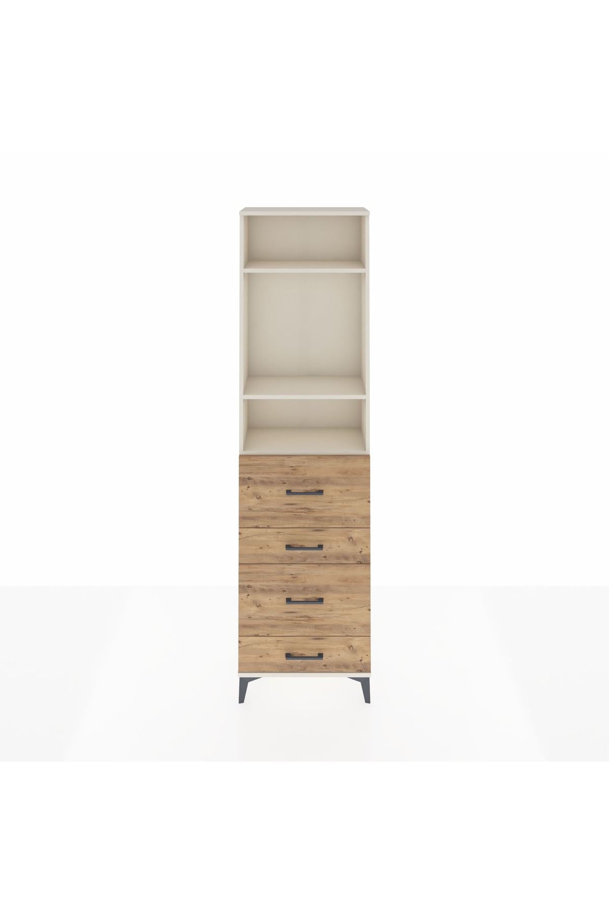 Arges Dolap 3 Raflı 4 Çekmeceli 60x30x221 - S29M135V3A