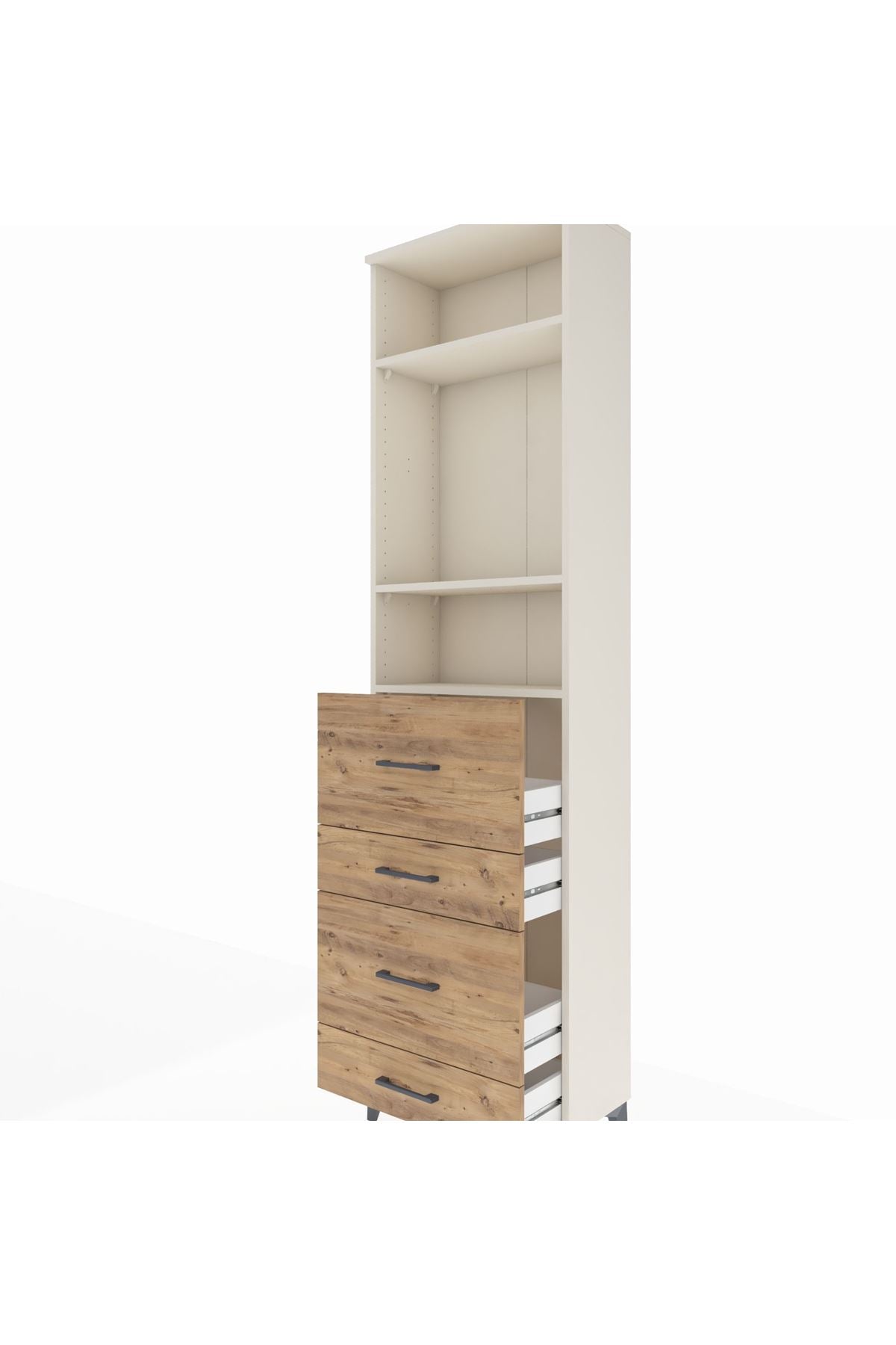 Arges Dolap 3 Raflı 4 Çekmeceli 60x30x221 - S29M135V3A